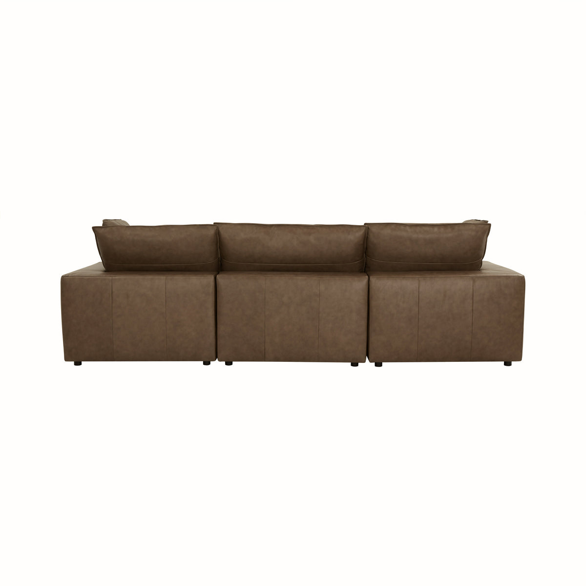 TOV Furniture Cali Brown Leather 120in Modular Sofa