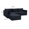 TOV Furniture Willow Velvet Modular LAF Sectional Sofa