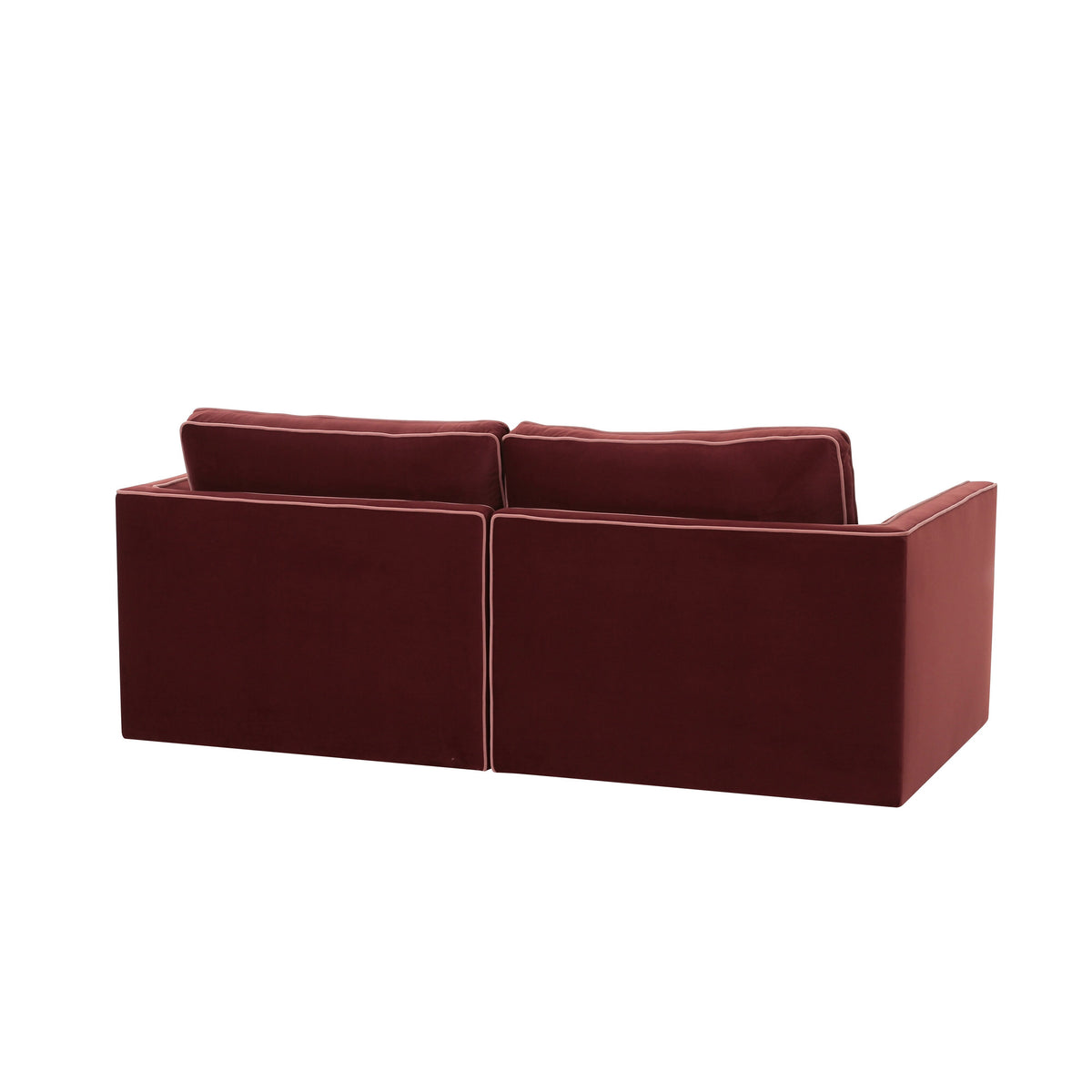 TOV Furniture Willow Red Performance Velvet Modular Loveseat