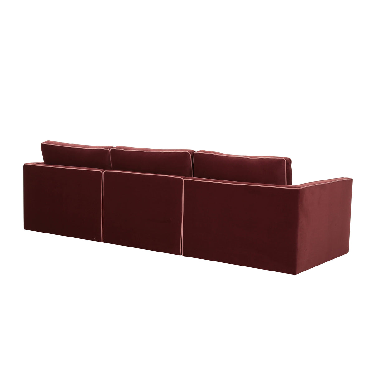 TOV Furniture Willow Red Performance Velvet Modular Sofa