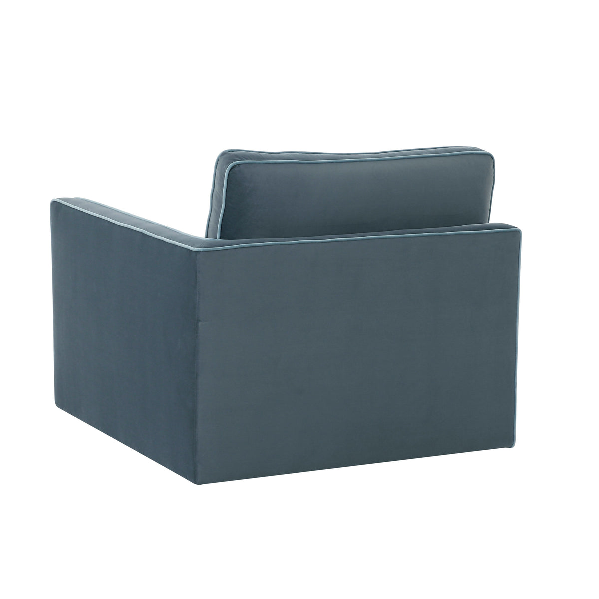 TOV Furniture Willow Blue Performance Velvet Modular RAF Corner Chair