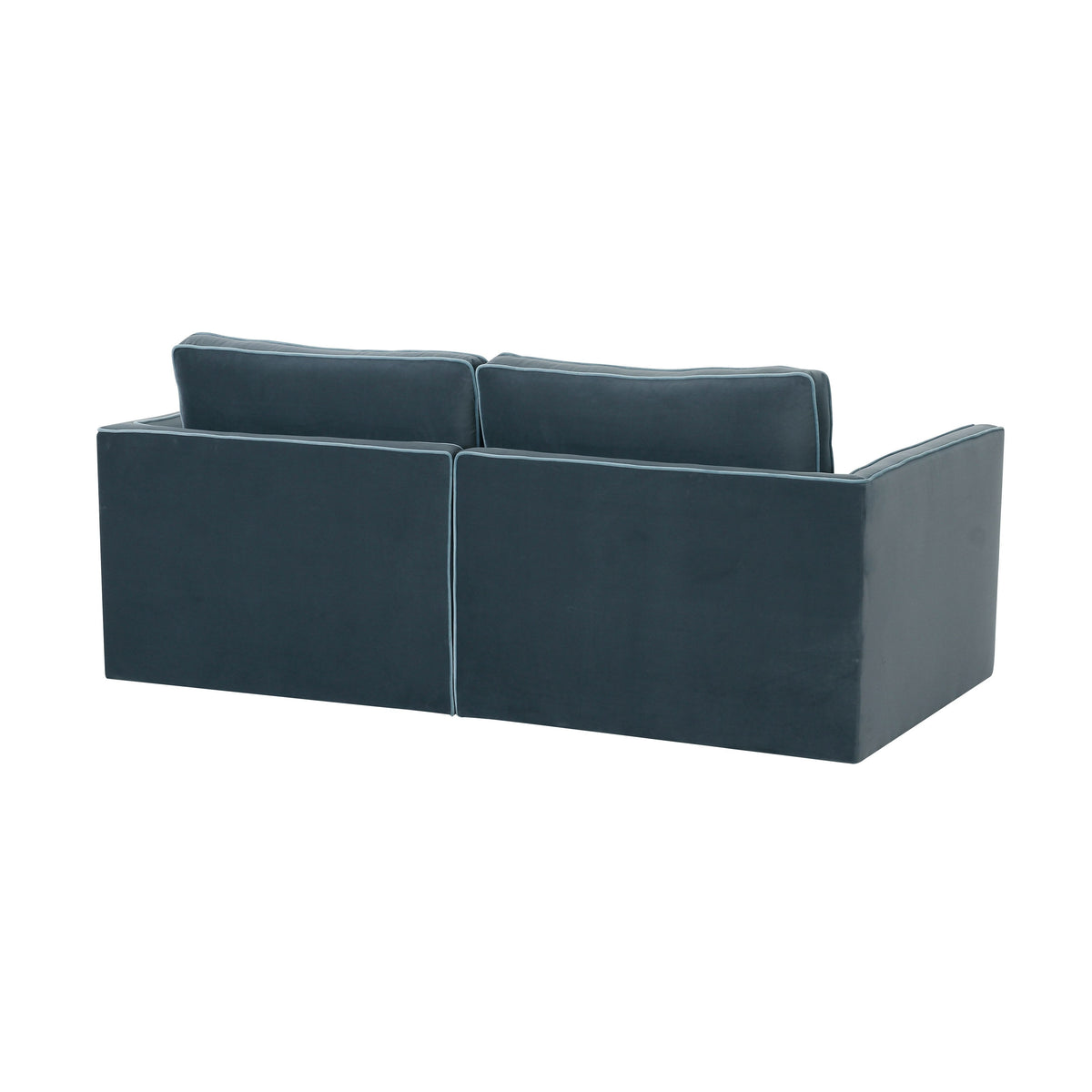 TOV Furniture Willow Blue Performance Velvet Modular Loveseat