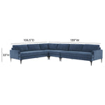 TOV Furniture Serena Velvet Large L-Shape Sectional Sofa