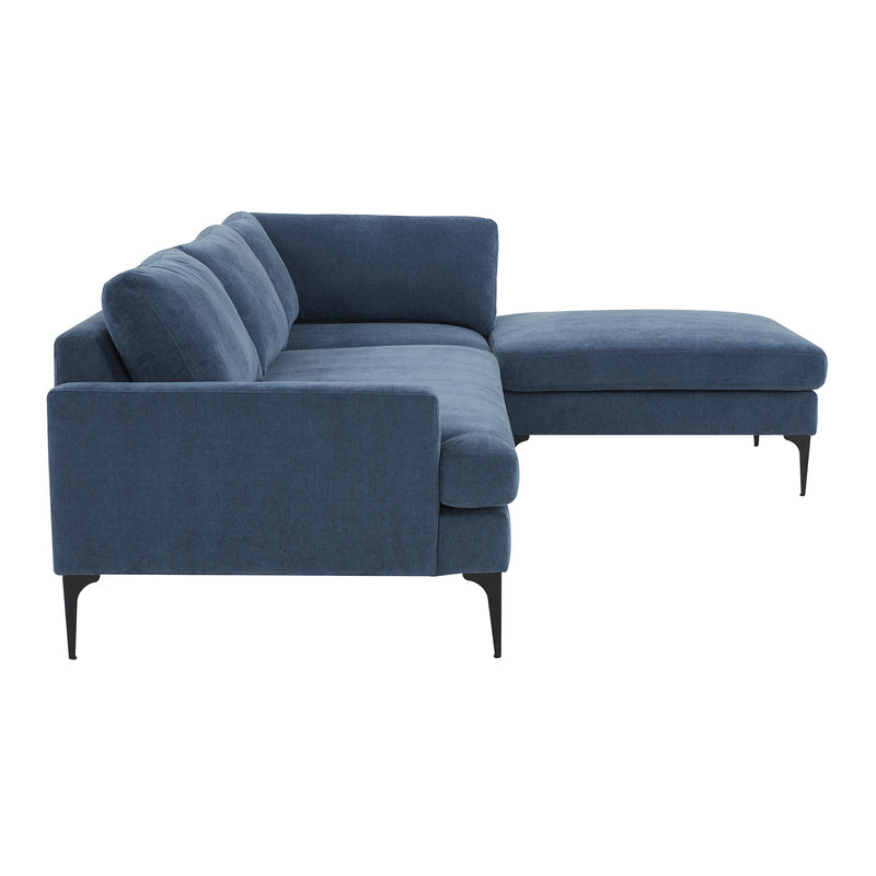 TOV Furniture Serena Velvet RAF Chaise Sectional Sofa