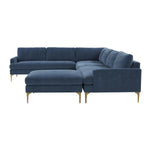 TOV Furniture Serena Velvet Large Chaise Sectional Sofa