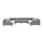 TOV Furniture Serena Velvet U-Shape Sectional Sofa