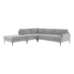 TOV Furniture Serena Velvet Large LAF Chaise Sectional Sofa