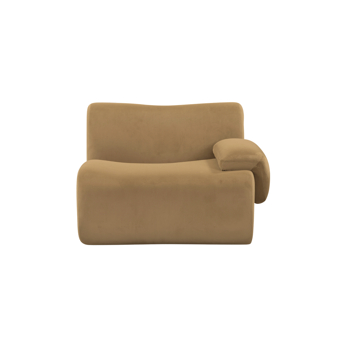 TOV Furniture Zenith Latte Brown Performance Velvet Modular Corner Chair