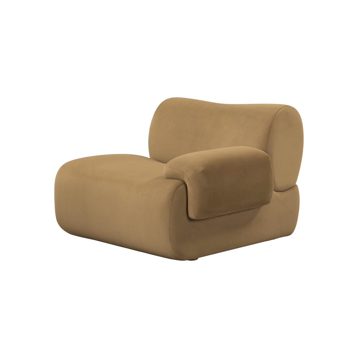 TOV Furniture Zenith Latte Brown Performance Velvet Modular Corner Chair