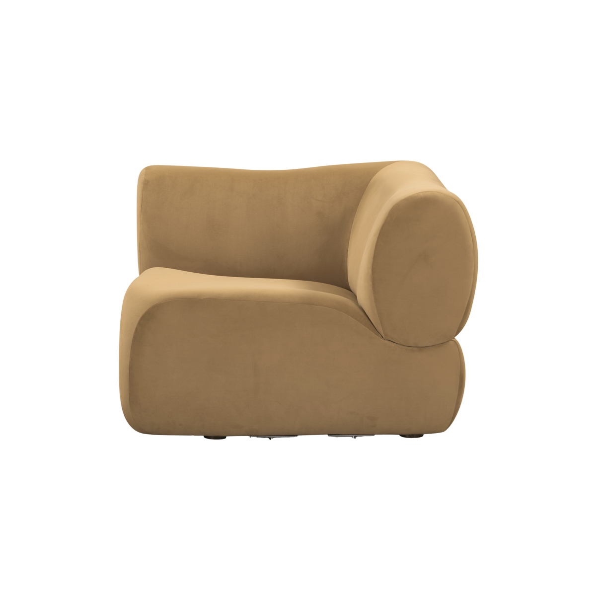 TOV Furniture Zenith Latte Brown Performance Velvet Corner Wedge