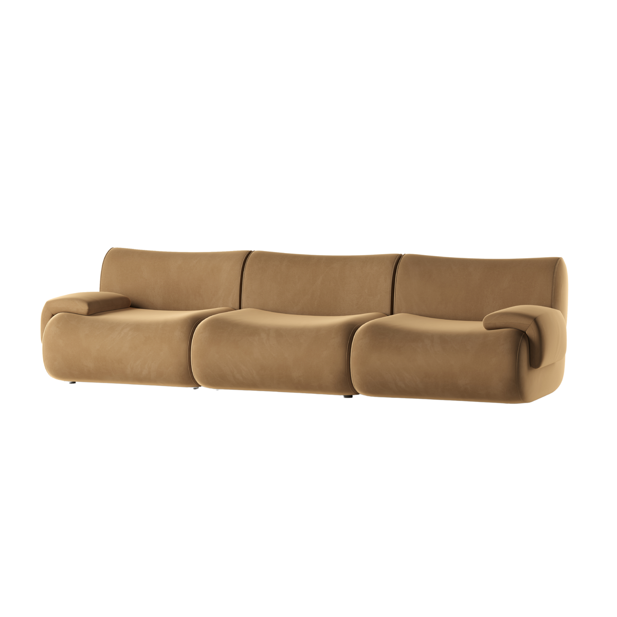 TOV Furniture Zenith Latte Brown Performance Velvet Modular Sofa