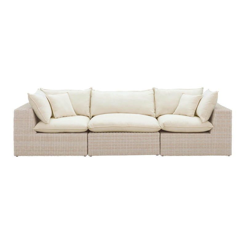 TOV Furniture Cali Natural Wicker Outdoor Modular Sofa