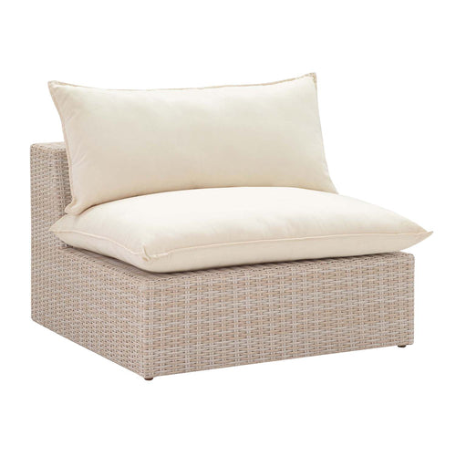 TOV Furniture Cali Natural Wicker Outdoor Armless Chair
