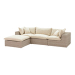 TOV Furniture Cali Natural Wicker Outdoor Modular Sectional Sofa