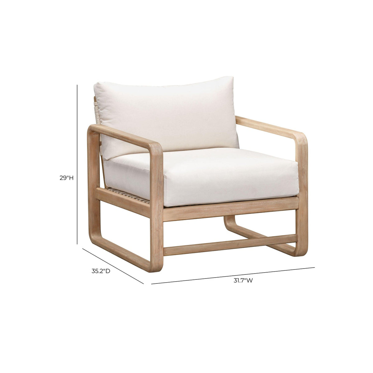TOV Furniture Palata Cream Performance Outdoor Chair