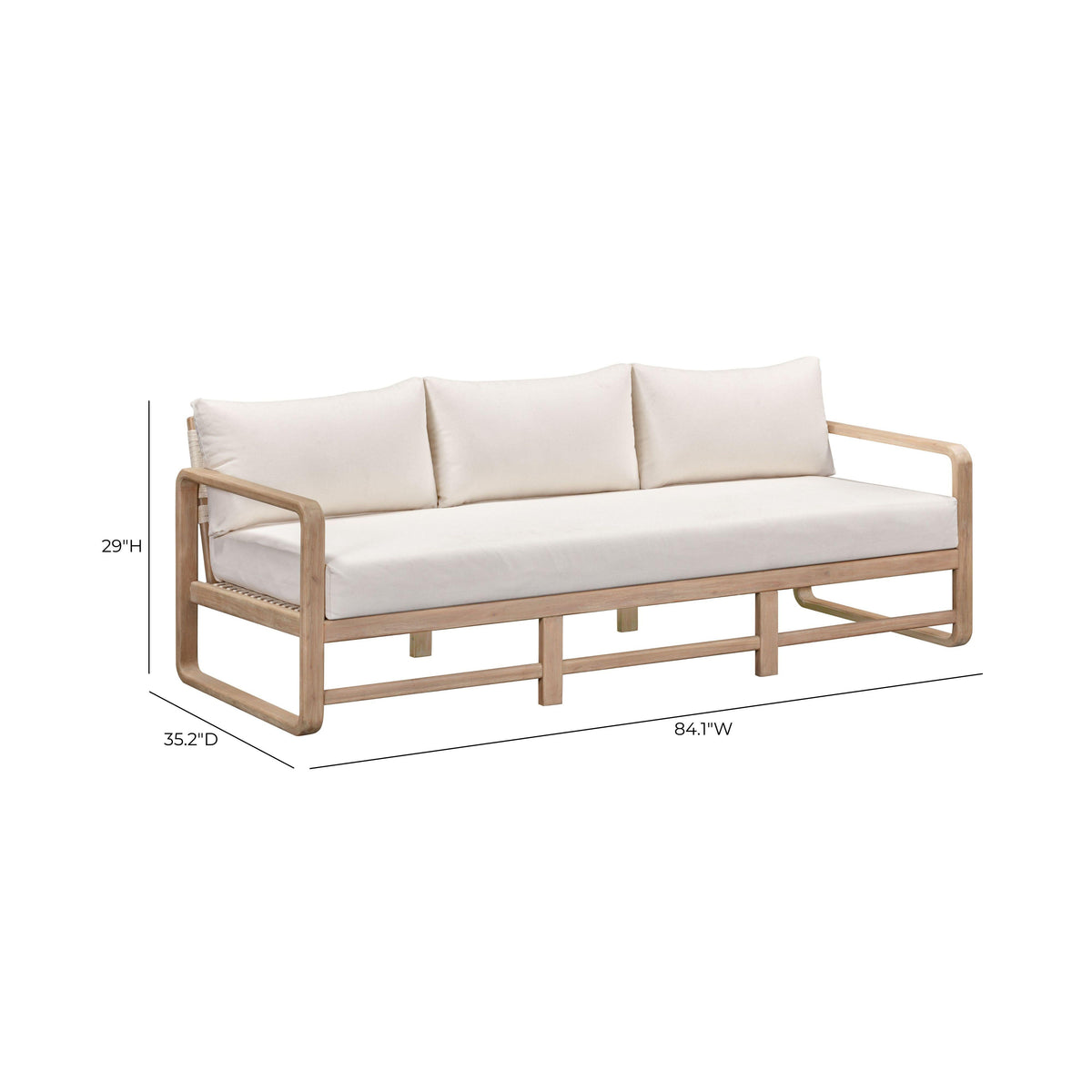 TOV Furniture Palata Cream Performance Outdoor Sofa