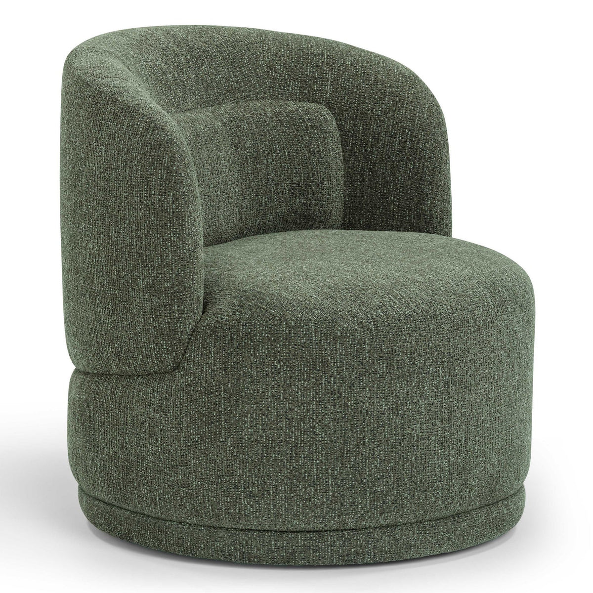 TOV Furniture Massa Green Textured Performance Swivel Chair in textured green fabric, primary product view