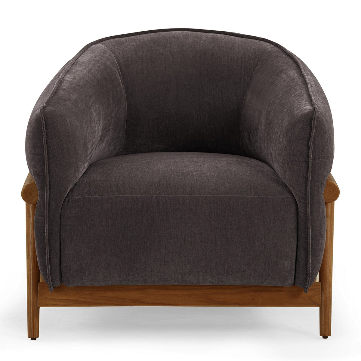 TOV Furniture Piedmont Gray Upcycled Chenille Accent Chair