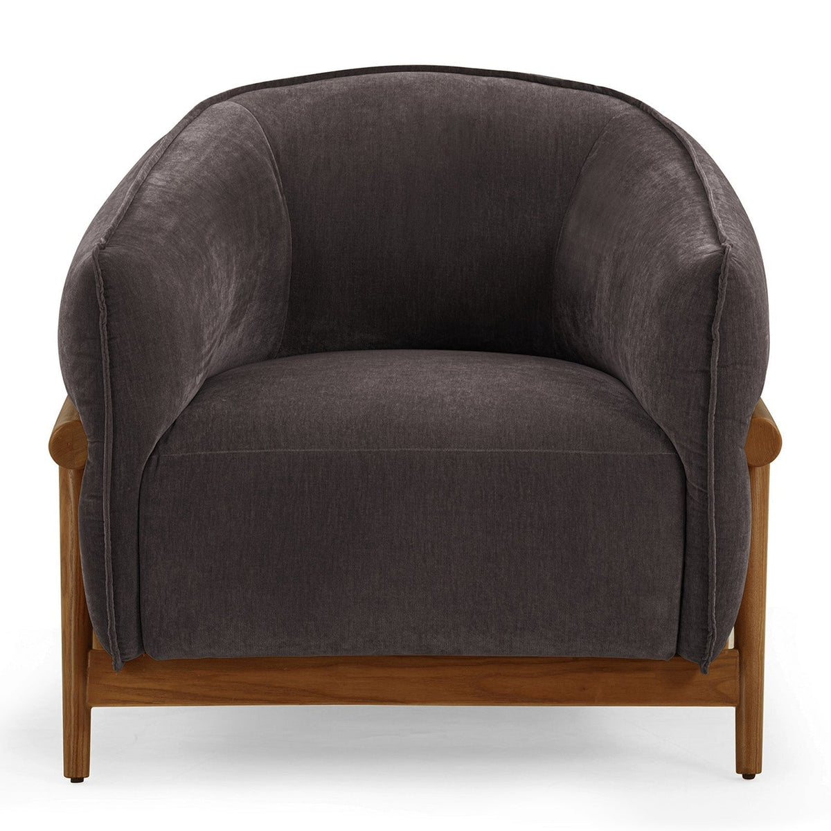 TOV Furniture Piedmont Gray Upcycled Chenille Accent Chair