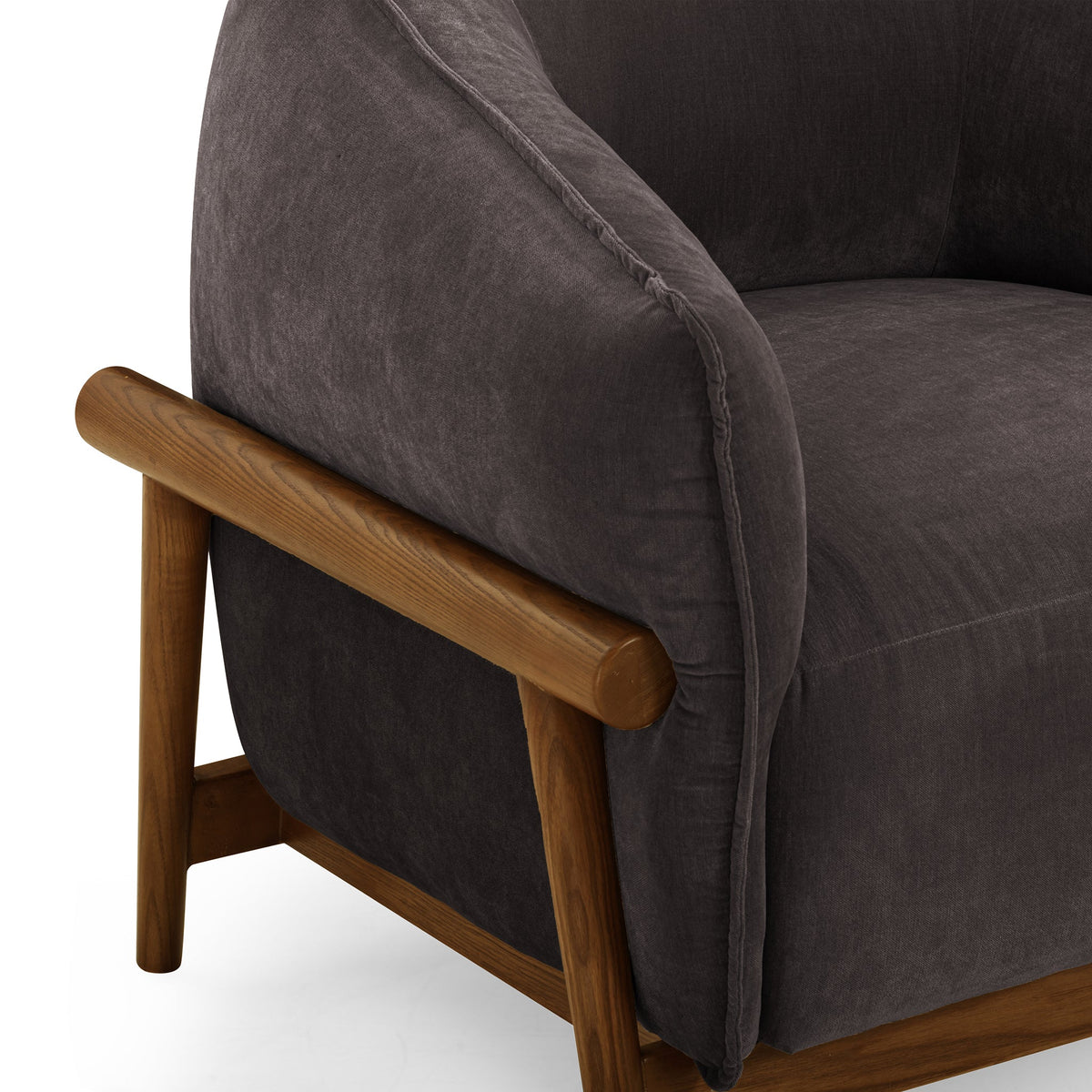TOV Furniture Piedmont Gray Upcycled Chenille Accent Chair
