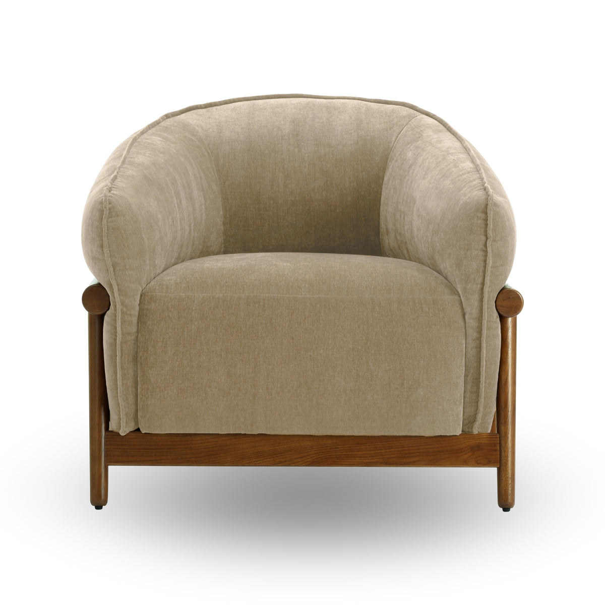 TOV Furniture Piedmont Taupe Upcycled Chenille Accent Chair