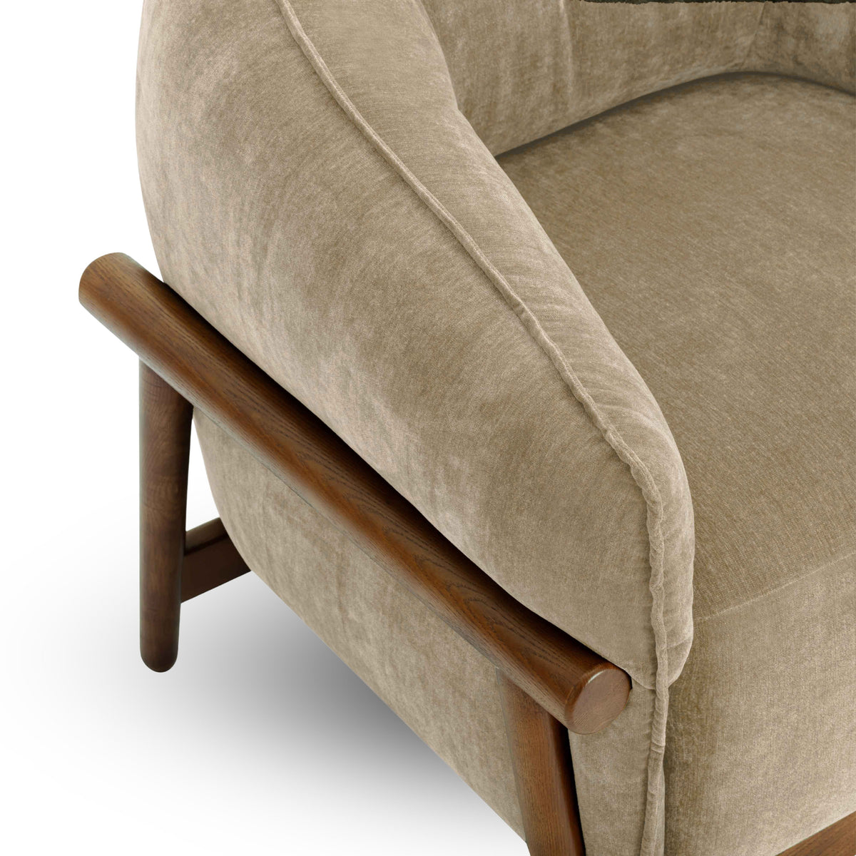 TOV Furniture Piedmont Taupe Upcycled Chenille Accent Chair
