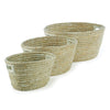 Rivergrass Oval Handle Storage Basket Set of 3
