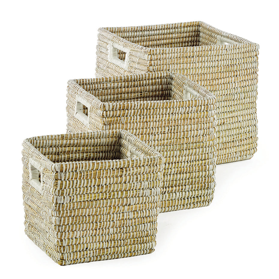 Rivergrass Square Handle Storage Basket Set of 3