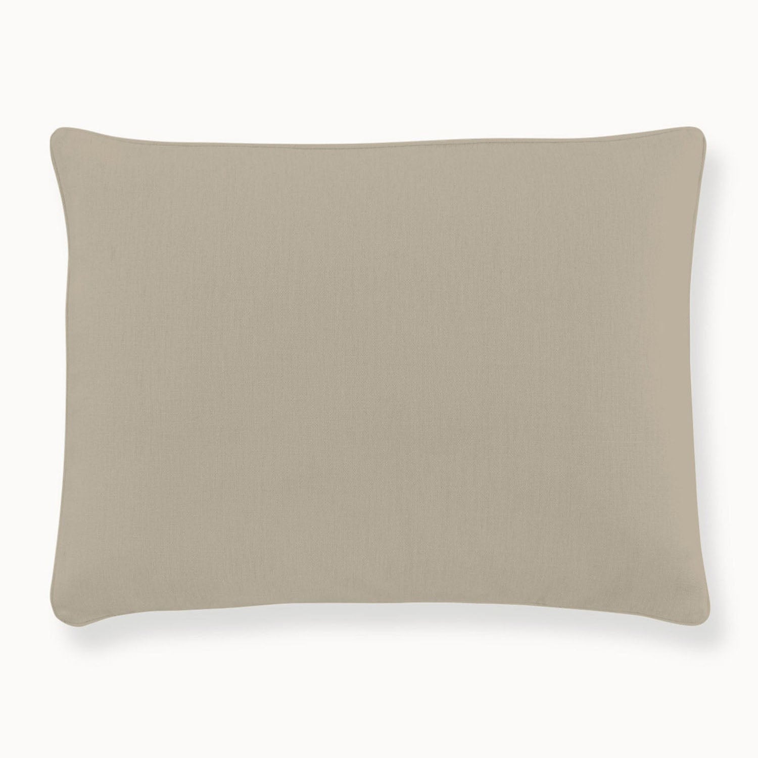 Peacock Alley Rio Corded Linen Pillow Sham 100% linen pillow sham, draped and layered detail on the bed