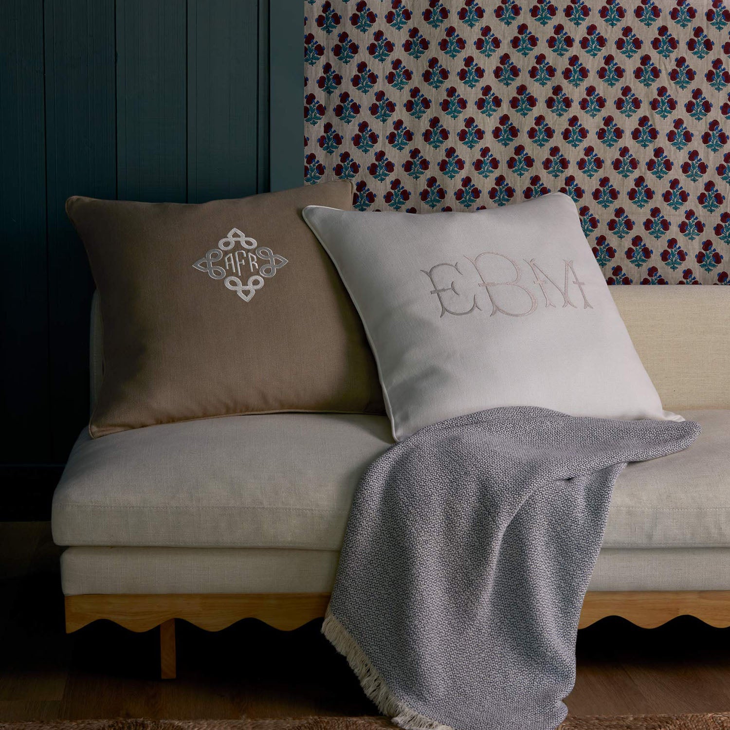 Peacock Alley Rio Flanged Linen Pillow Sham 100% linen flanged pillow sham, shown in a lighter colorway