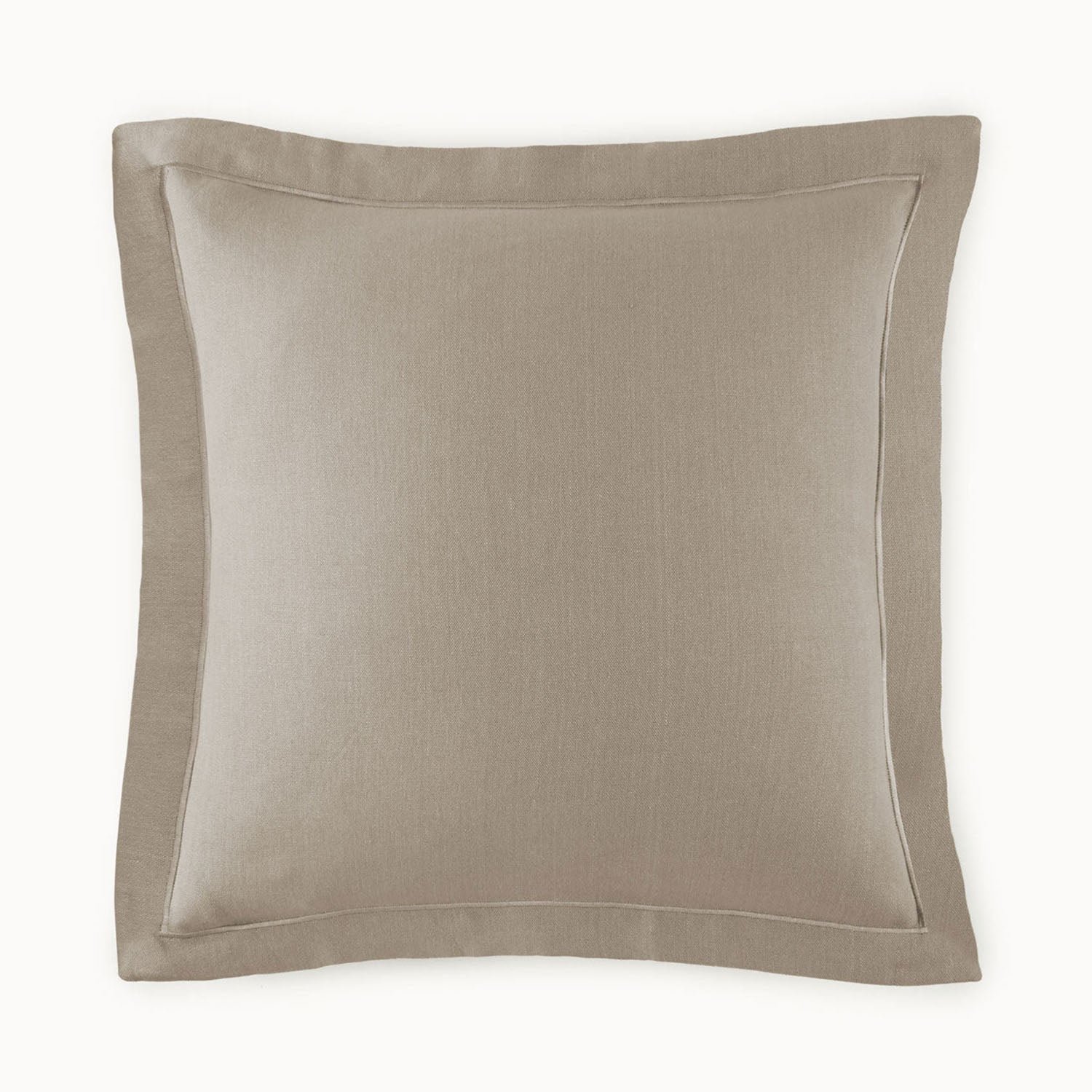 Peacock Alley Rio Flanged Linen Pillow Sham 100% linen flanged pillow sham, close-up of the woven fabric texture