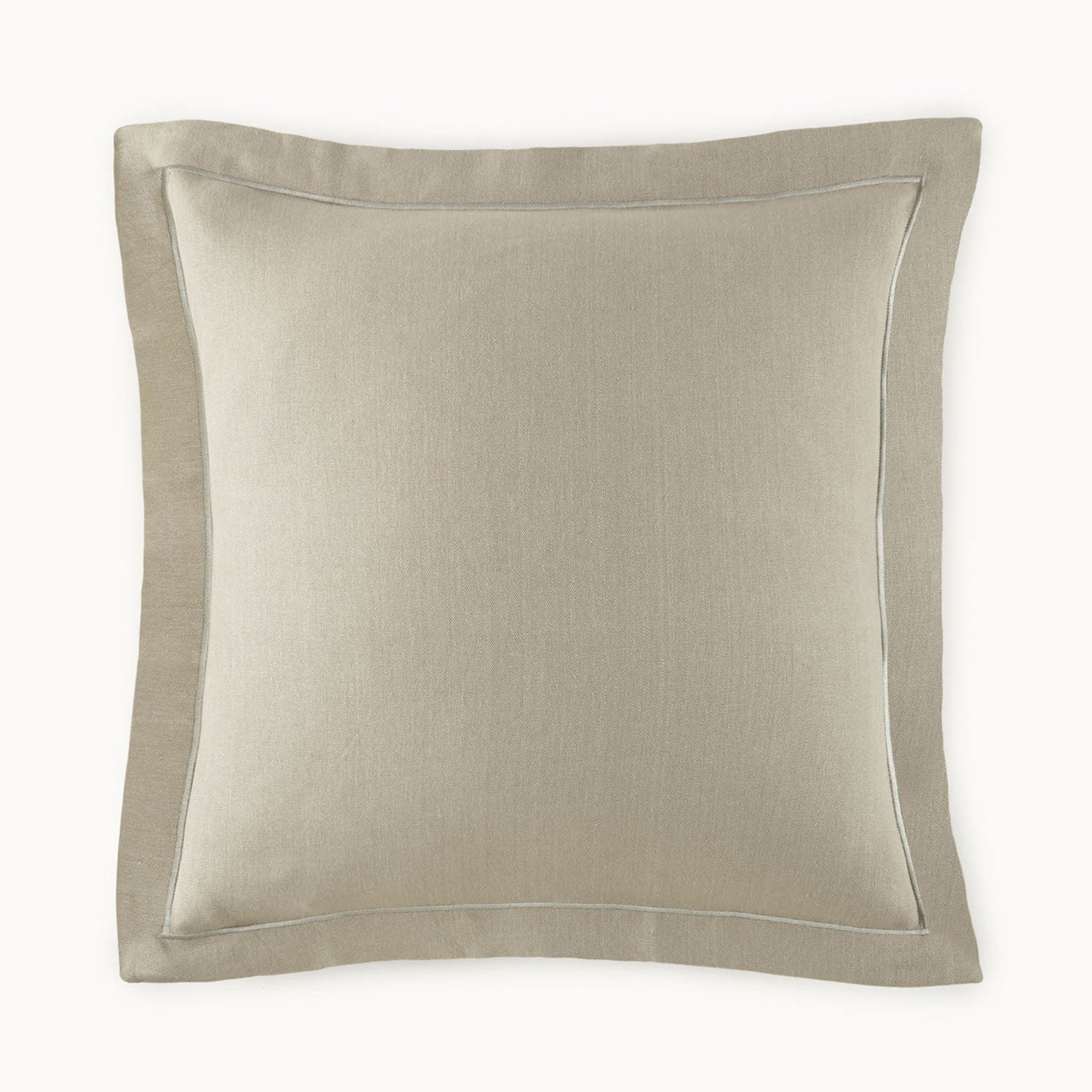 Peacock Alley Rio Flanged Linen Pillow Sham 100% linen flanged pillow sham, stack of neatly folded linens