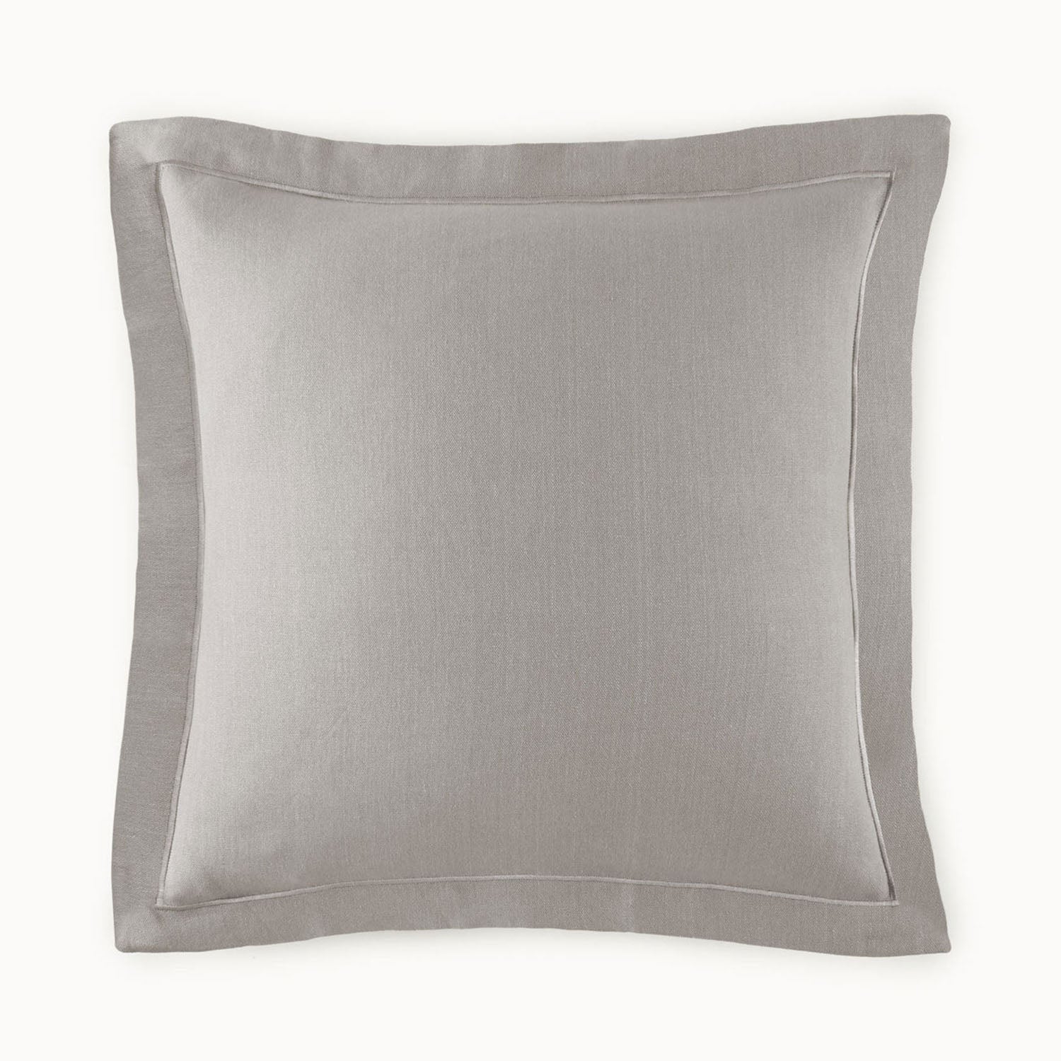 Peacock Alley Rio Flanged Linen Pillow Sham 100% linen flanged pillow sham, flat-lay showing the full pattern