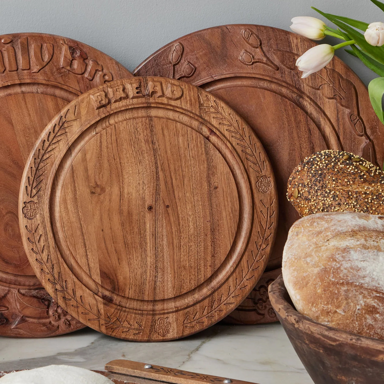 Etu Home Vintage English Small Bread Board