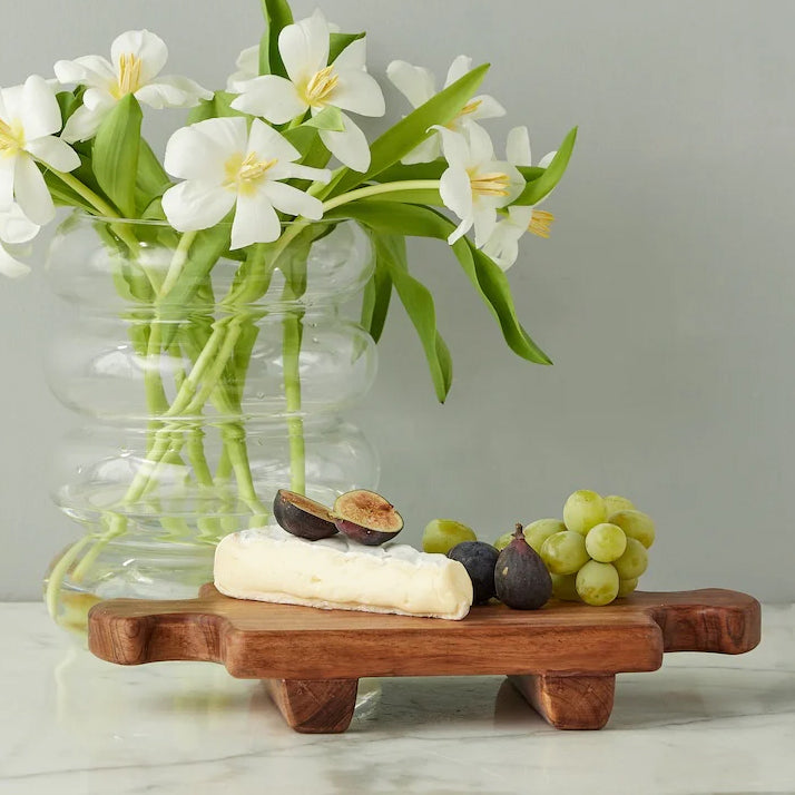 Etu Home Normandy Wood Riser Footed Tray