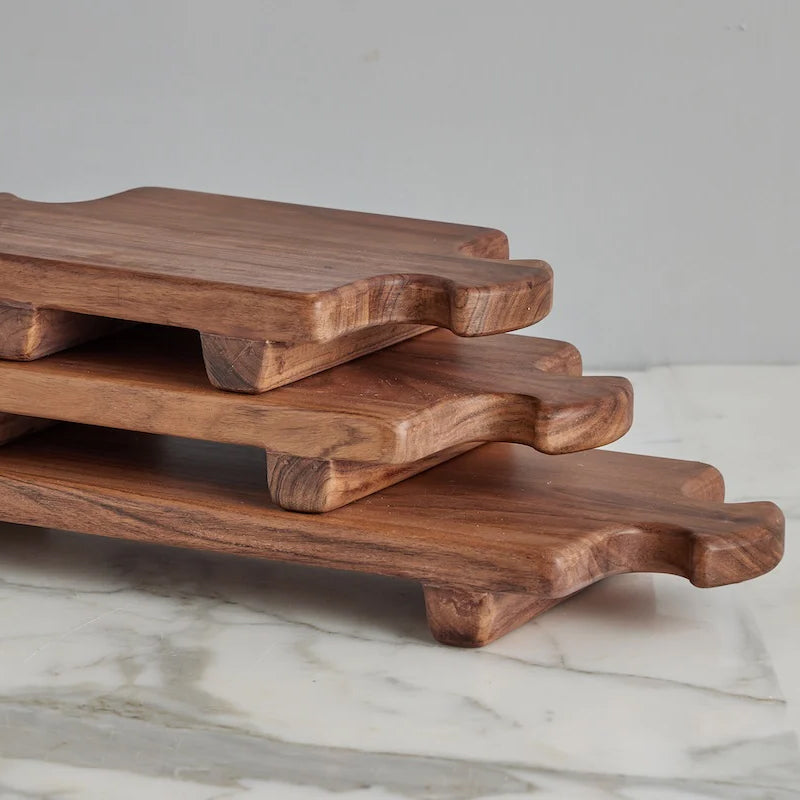 Etu Home Normandy Wood Riser Footed Tray