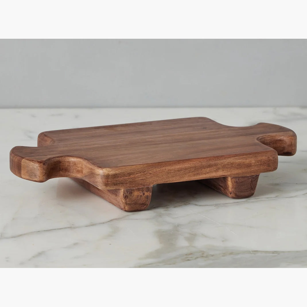 Etu Home Normandy Wood Riser Footed Tray