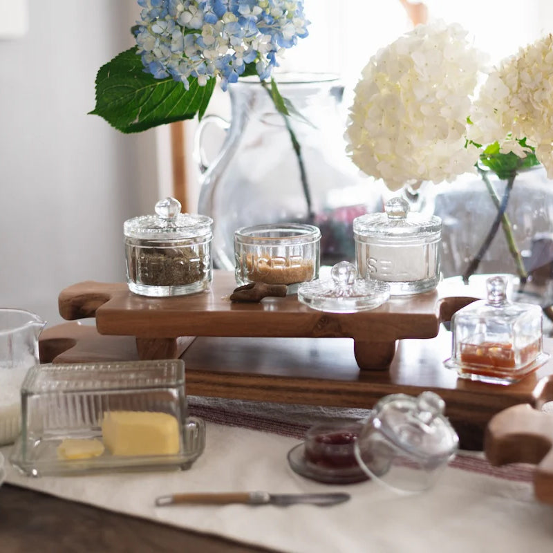 Etu Home Normandy Wood Riser Footed Tray