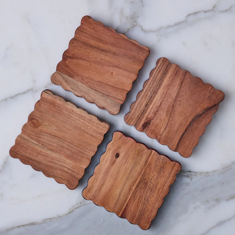 Etu Home Scalloped Coaster Set of 8