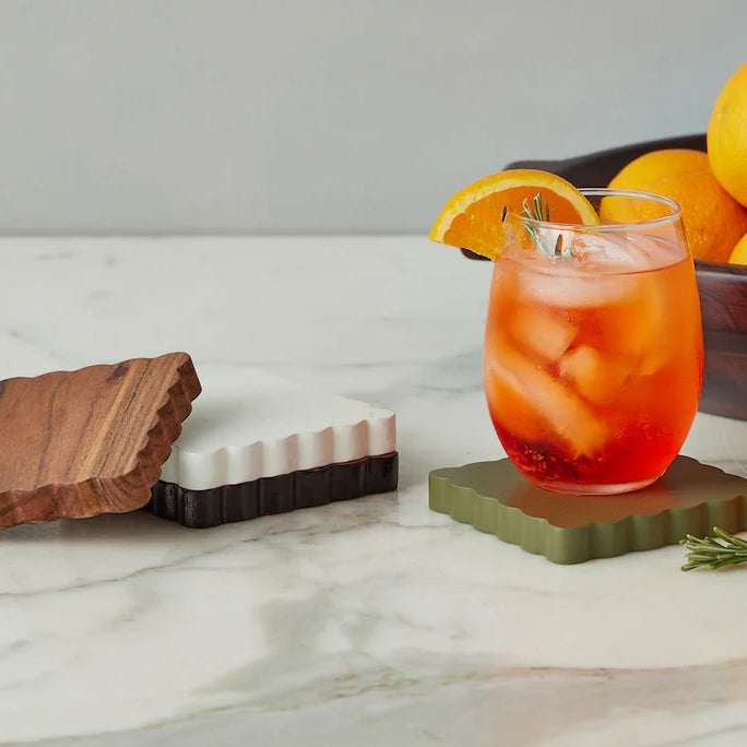 Etu Home Scalloped Coaster Set of 8