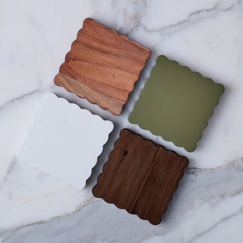 Etu Home Scalloped Coaster Set of 8