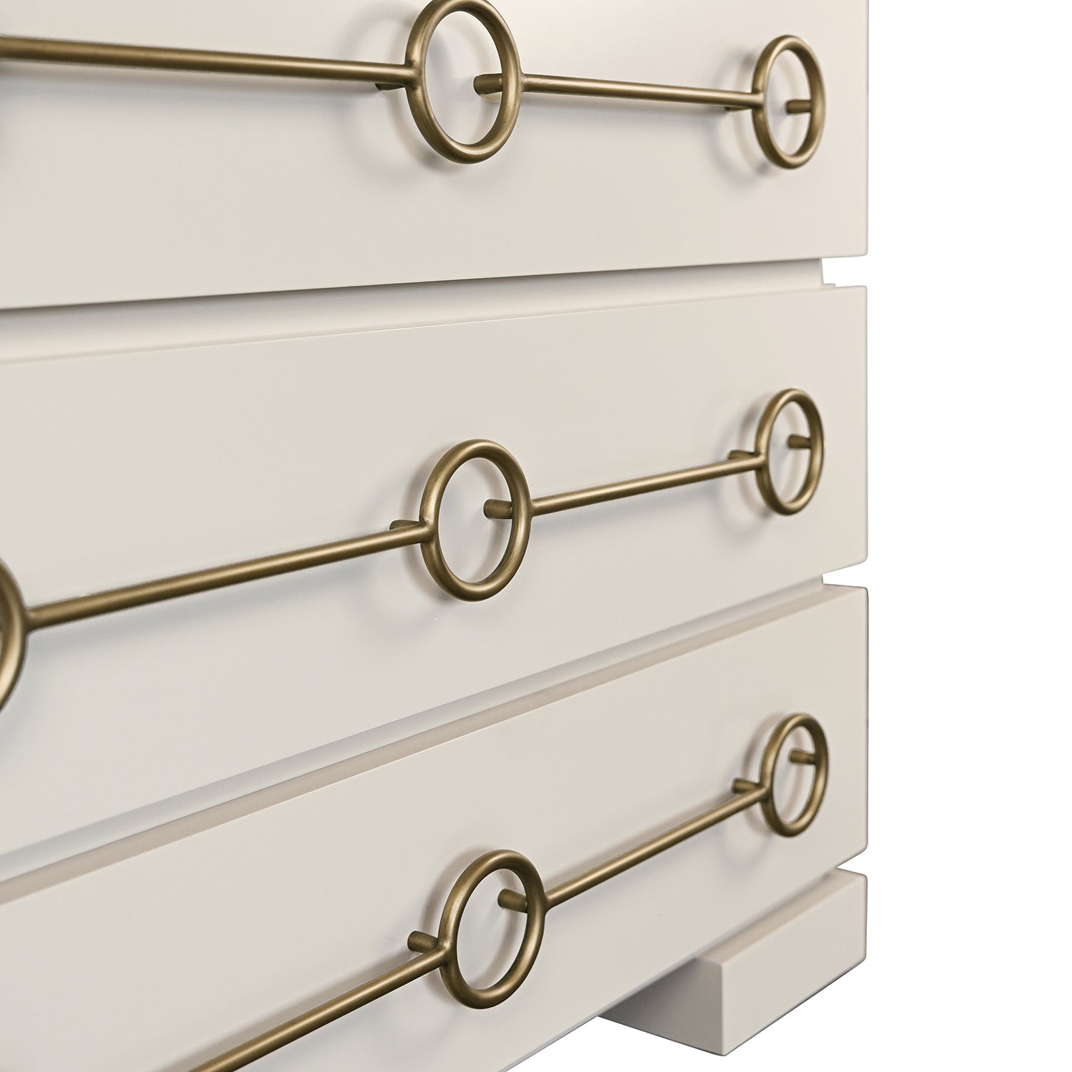 Worlds Away Roderick antique white chest, top-down view of surface