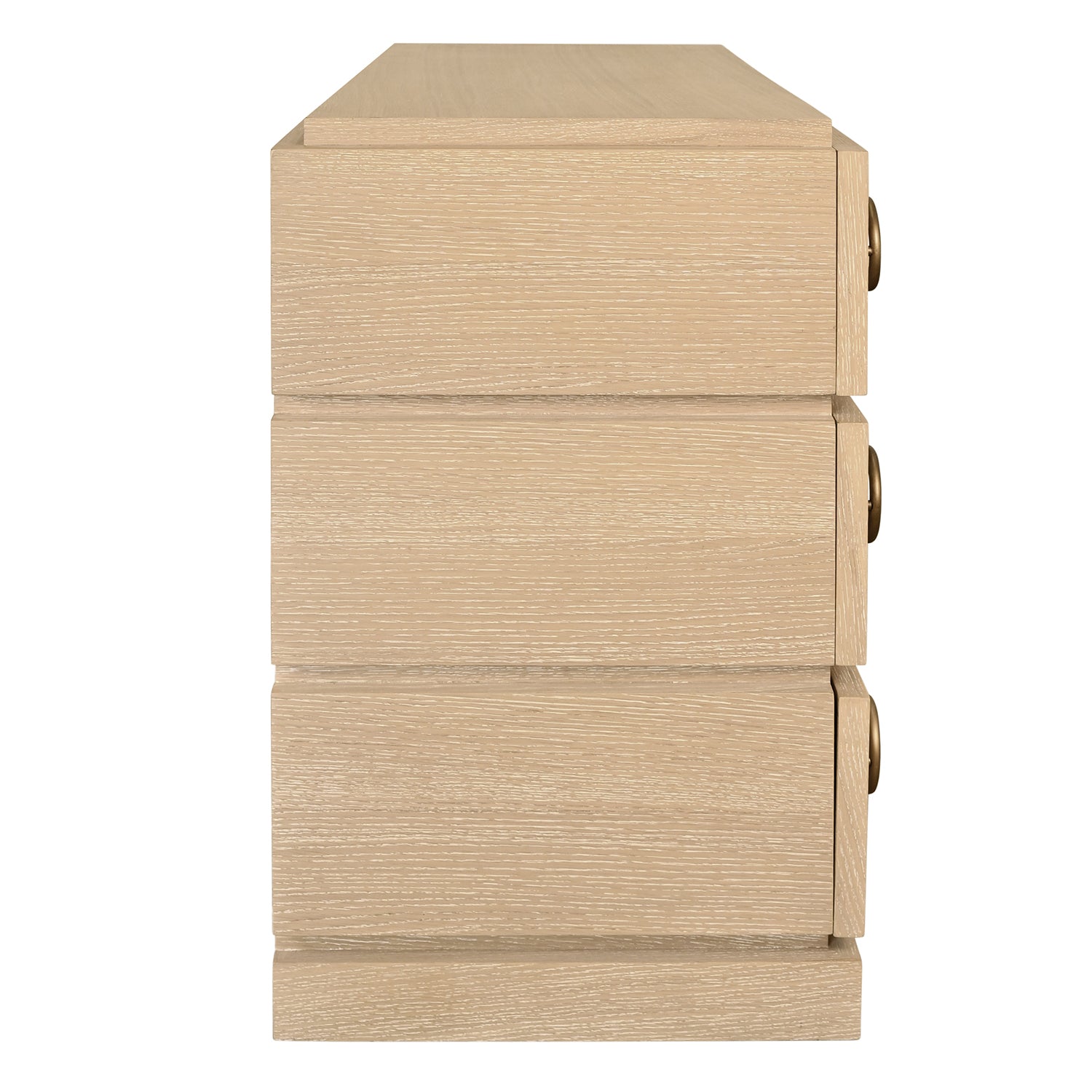 Worlds Away Roderick Cerused Oak Three Drawer Chest