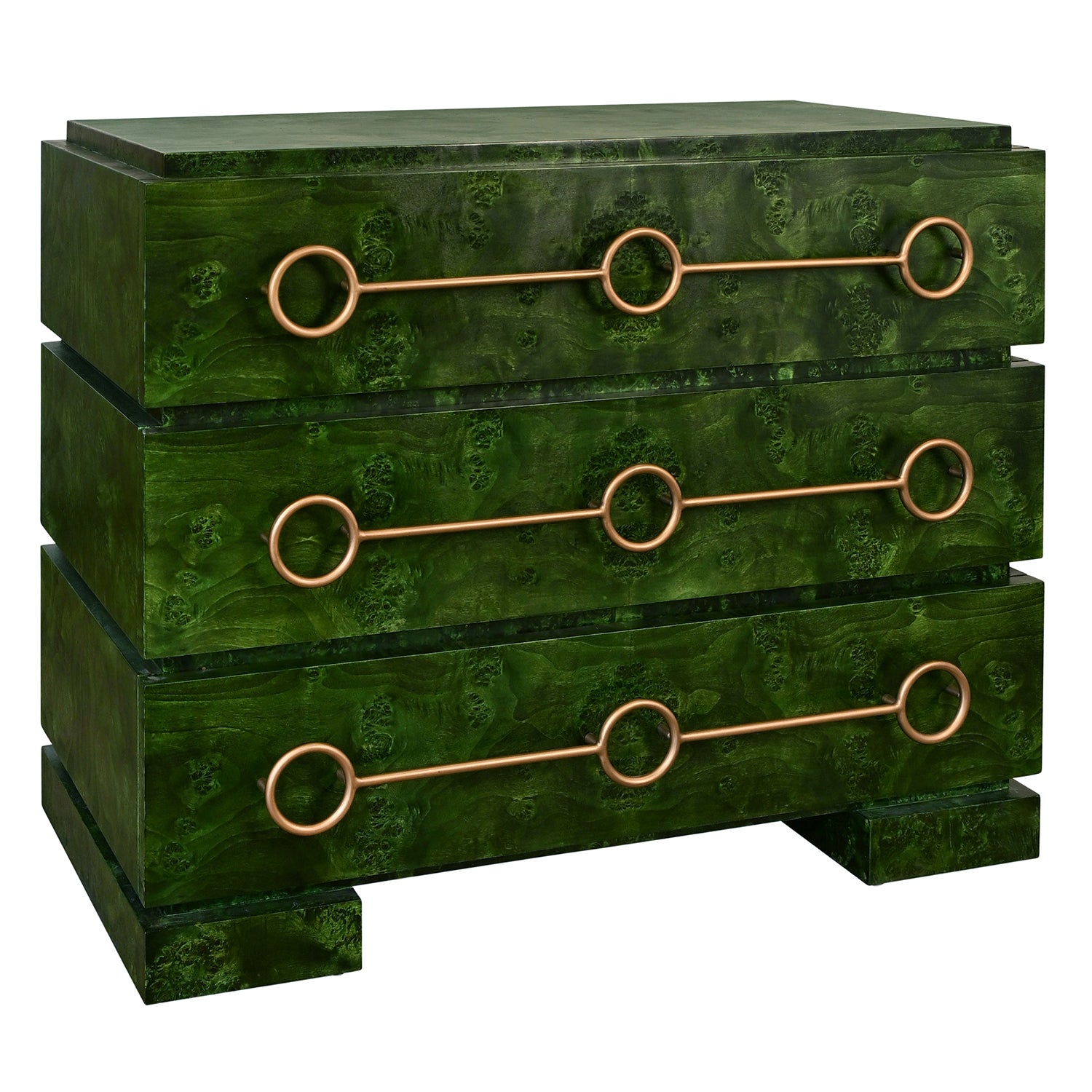 Worlds Away Roderick Emerald Three Drawer Chest