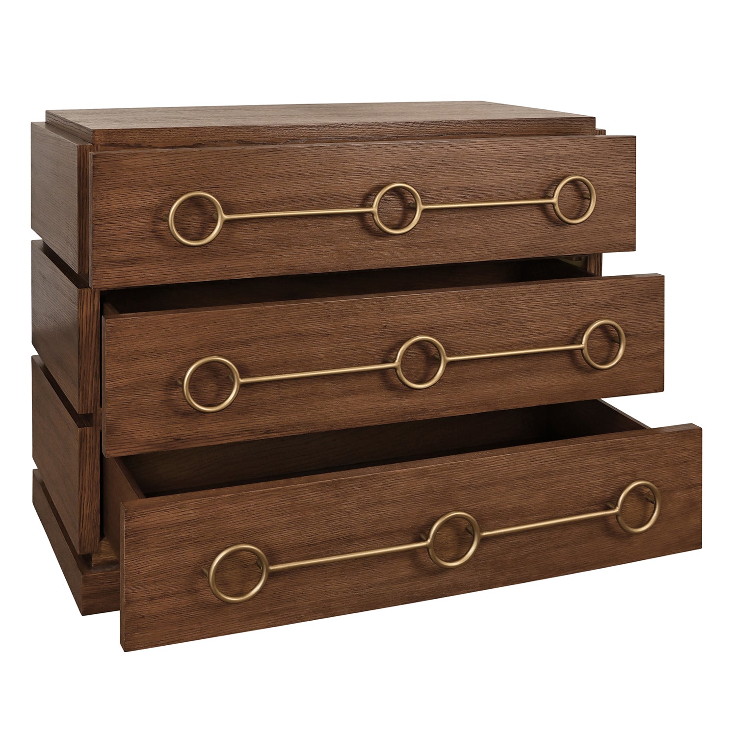 Worlds Away Roderick Provincial Brown Three Drawer Chest