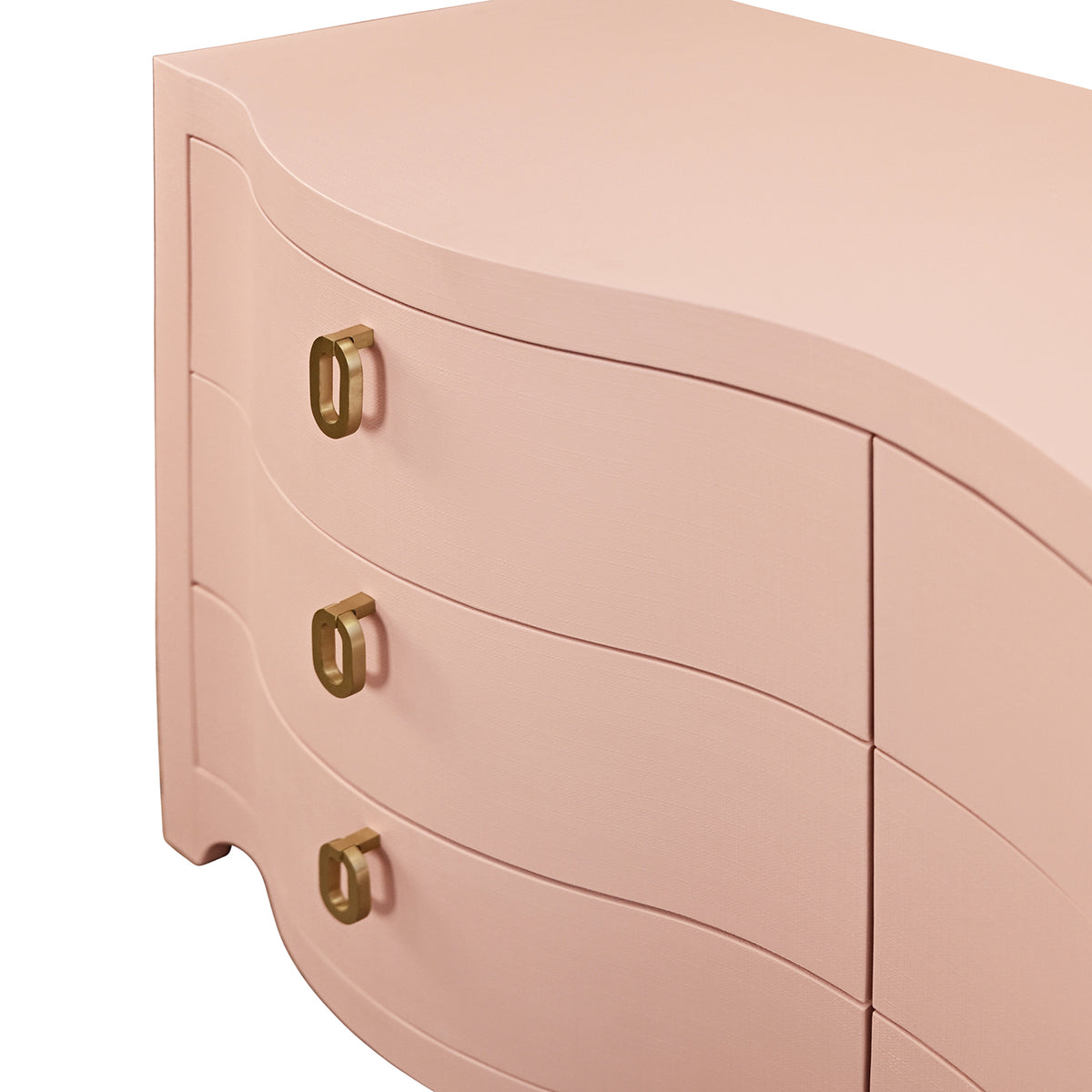 Worlds Away Rosie Pink 6 Drawer Chest
