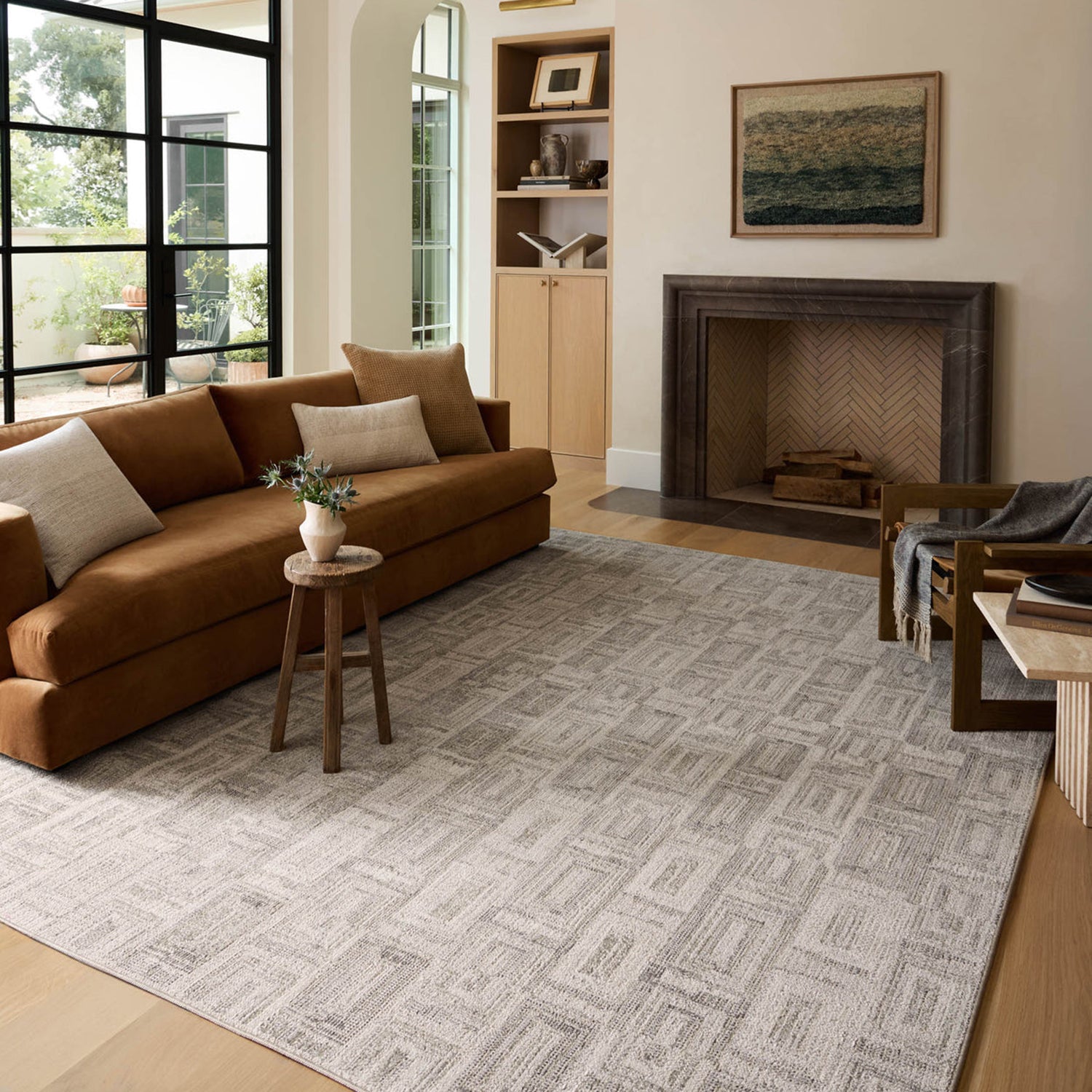 Loloi Roxie Bone/Sage Power Loomed Rug