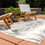 Tempaper & Co Pastel Palm Tropical Indoor/Outdoor Rug