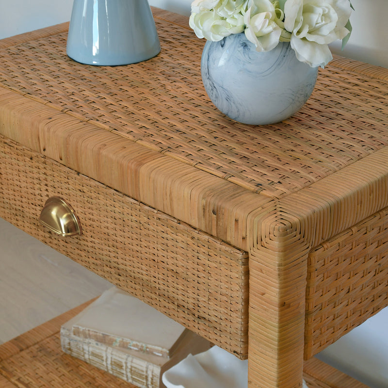 Worlds Away Reed End Table
