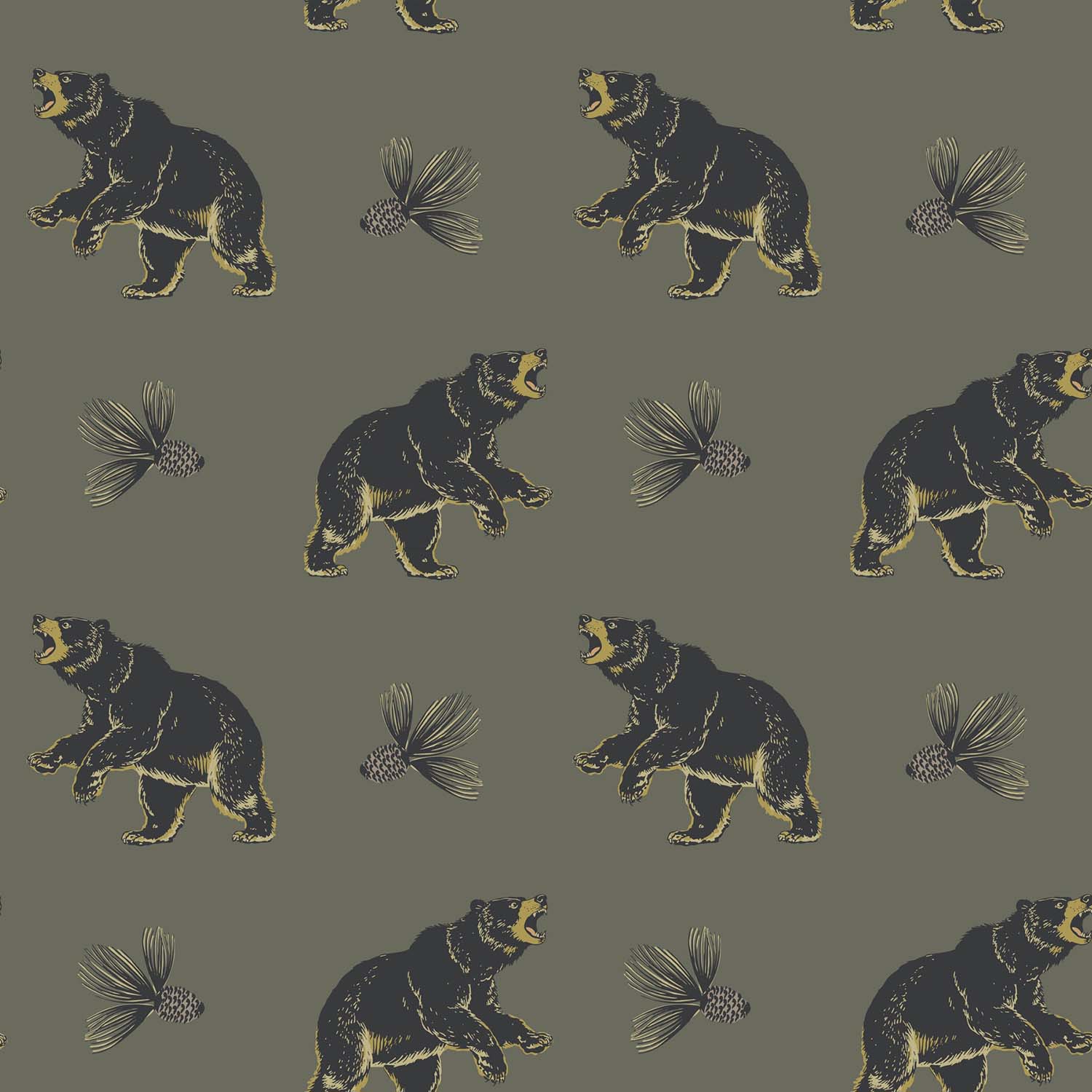 Mitchell Black Roaming Black Bear Wallpaper